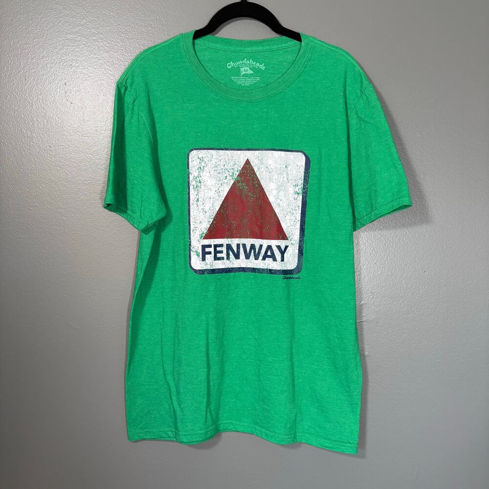 Chowdaheadz Men's Green Fenway Sign Graphic Tee - Size Medium - Boston T-Shirt